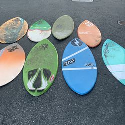 Fiberglass Skim Boards ($30-$65 each)