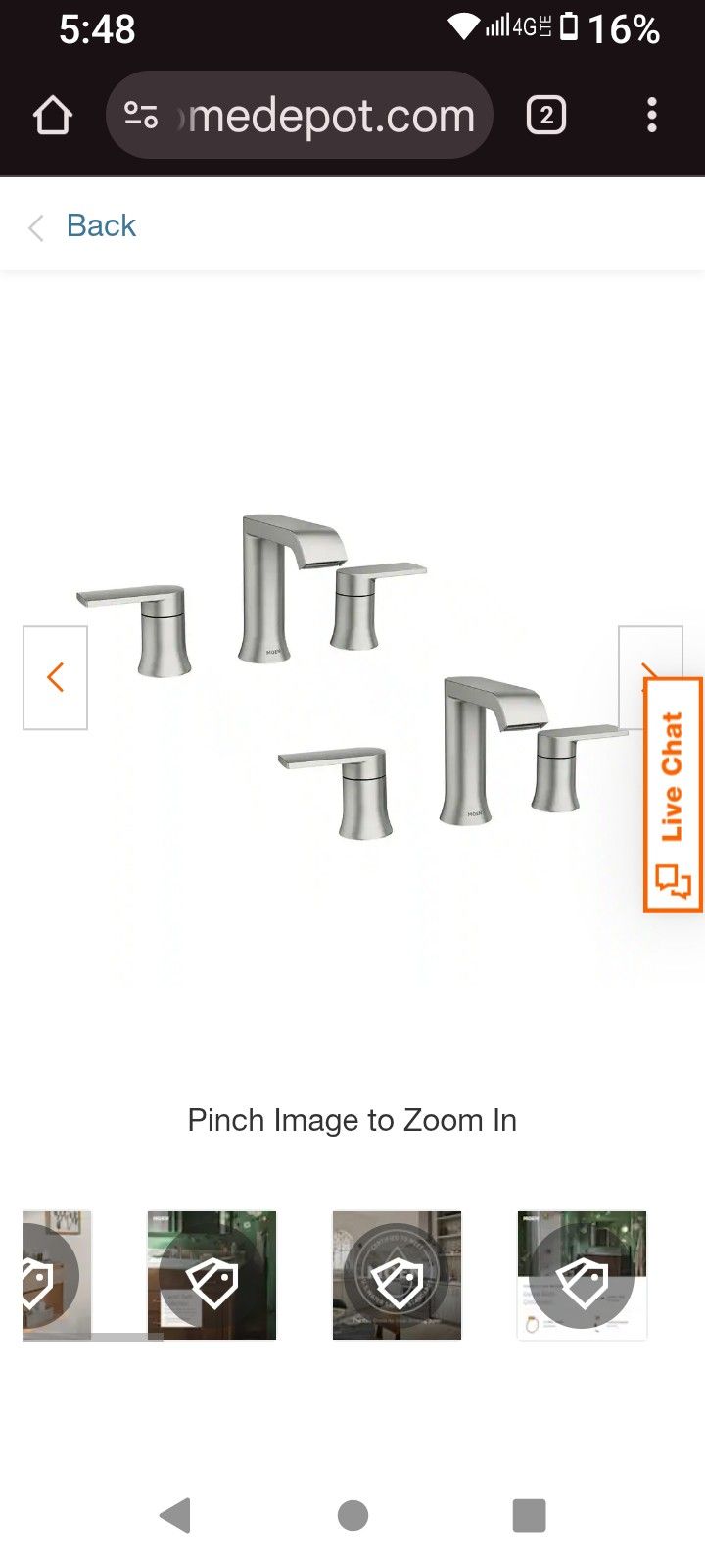 Moen Genta 8" Chrome Bath Faucet 