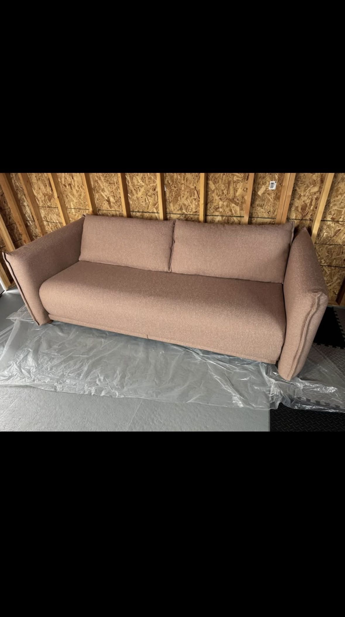 Like New Koala Byron Sofa Bed 92" Blush Sunset Color