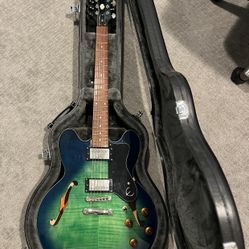 Epiphone Dot Aquamarine Guitar Blue Green With Case