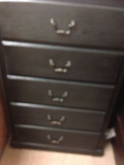 Black beautiful dresser with iron knobs