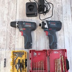 Bosch 12V Drill Combo Set with extra tools