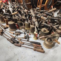 35 Antique Brass Blow Torch Man Cave Garage Workshop Tool Collection