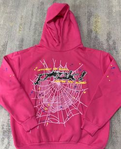 Size small pink Sp5der hoodie