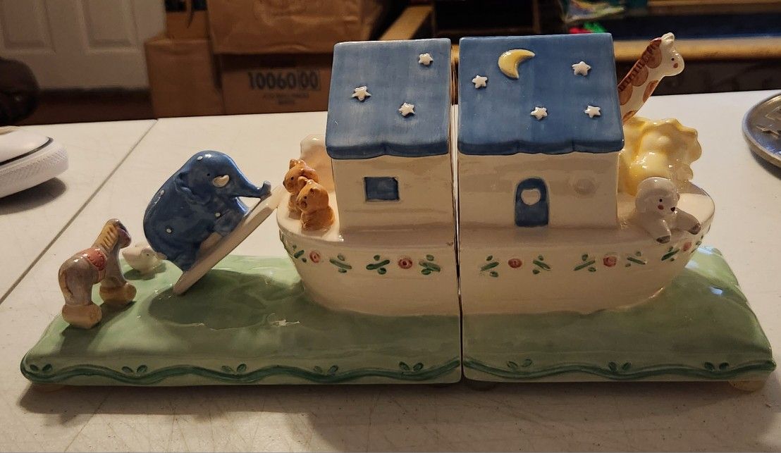 Vintage Charpente Noah's Ark Bookends