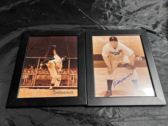 2 Autographed Baseball Photos