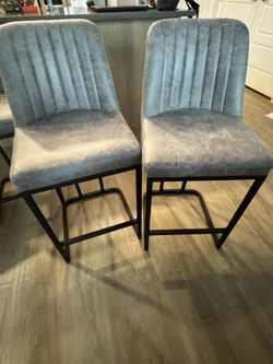 4 Grey Bar Stools