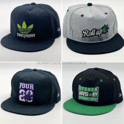 4 Brand New Custom Snapback Hats Caps 420 Stoner New Era Rick & Morty