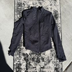 Black Athletic Zip-Up Jacket – Size Medium