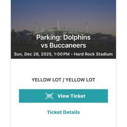 Dolphins Yellow Parking Pass