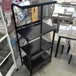 Microwave Rack Cart W/ Power Outlet