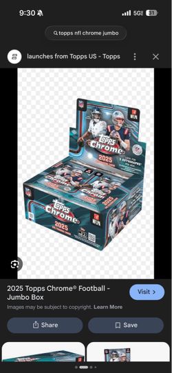 Topps Chrome Football Jumbo Box