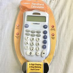 NEW In Packaging Caliber Handheld Calculator 3-Key Memory  Hard Cover