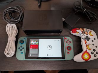 Nintendo Switch V2 with Mario Controller