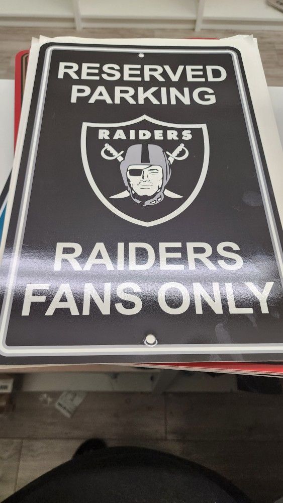 Raiders Reserved Parking Signs 