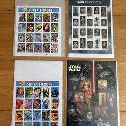 US Postage Stamps Marvel DC Comic Book Star Wars 2005 2006 2007 2021