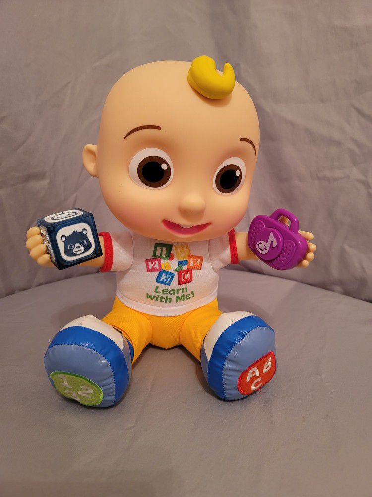 CoComelon Interactive Learning JJ Doll with Lights, Sounds, and Music to Encourage Letter,  Number, and Color Recognition,  For Kids 18 Months and Up 