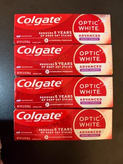 4pack Colgate Optic White Advanced Toothpaste, 3.2 oz