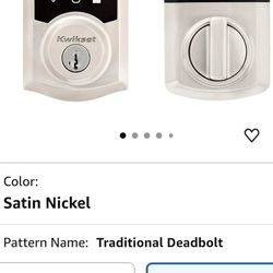 Kwikset SmartCode 270 Keyless Entry Electronic Touchpad Deadbolt Door Lock with Auto-Lock, Custom User Codes, Advanced Security in Satin Nickel Tradit