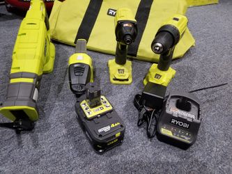 Ryobi 18v 4pc tools combo kit. Battery and charger.