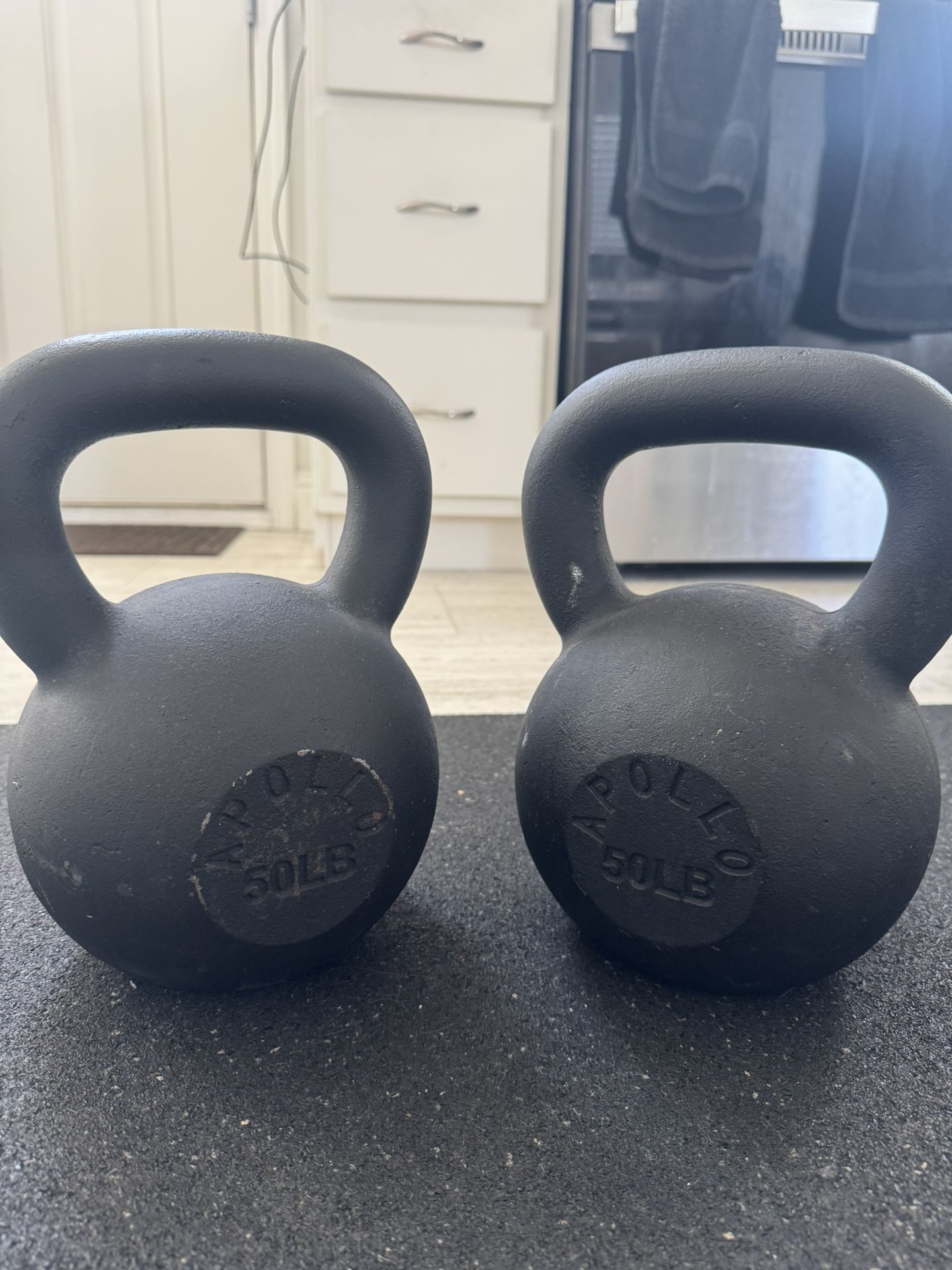 50lb Solid Cast Iron Kettlebells (pair) -inquiry for single KB!