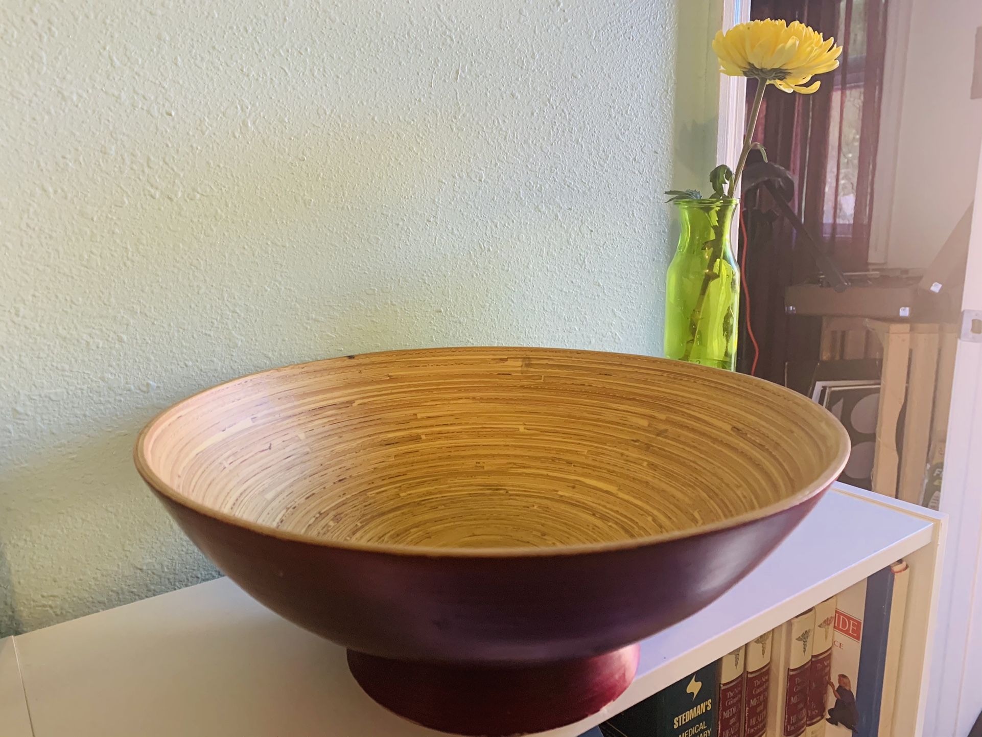 Red Bamboo Fruit Bowl