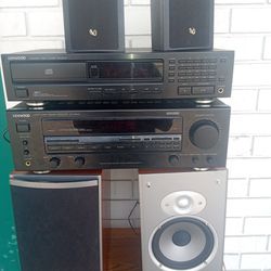 Stereo Receiver And Speakers And Disc Player