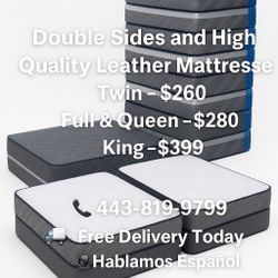 Queen Mattress ( Double Aides) Come With Free Box Spring - Delivery 🚚 Available 