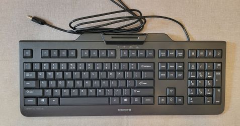 NEW Cherry KC 1000 SC Smartcard Wired USB Keyboard PC Mac Apple Microsoft Laptop Desktop Windows hp