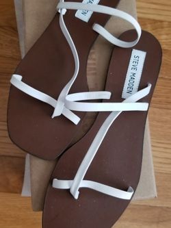 Vanessa White Leather Sandals  Size 7