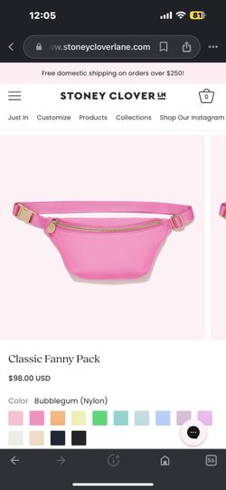 Stoney Clover New Without Tags Pink Fanny