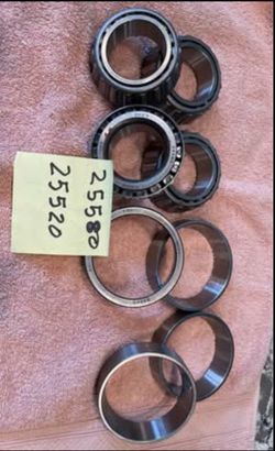 25580/25520 Tapered Roller Bearing Cup and Cone Set, Set of 4