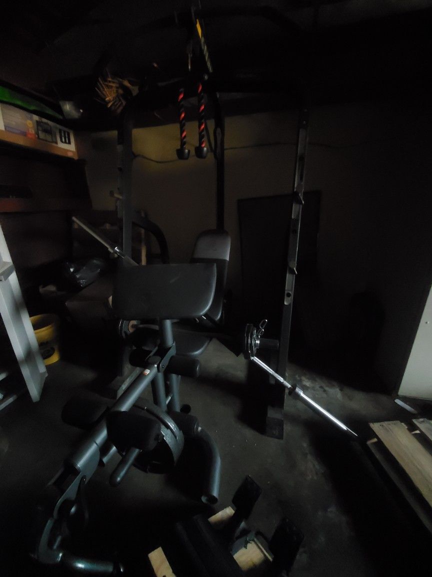 Workout Rack with Weights