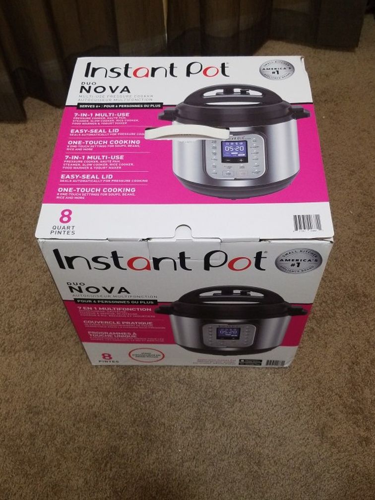 Instant Pot Duo Nova 7 in 1 Multi Use Pressure Cooker 8 Quart Brand New SEALED!