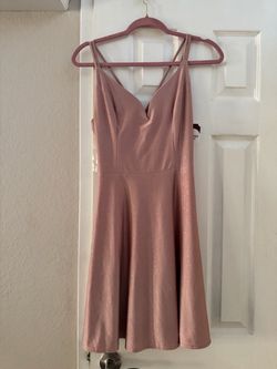 Blush pink glitter dress