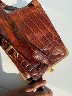 Brown Italian leather bag
