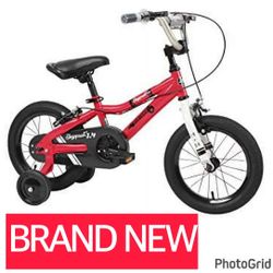 14” Red Kids Bike, BMX Style Frame, Coaster Brake, Training Wheels, Quick  Assembly, Ages 4–7