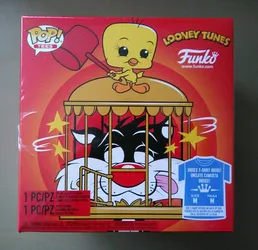 FUNKO POP! LOONEY TUNES SYLVESTER & TWEETY FLOCKED & T-SHIRT TARGET EXCLUSIVE