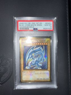 Yu Gi Oh Blue Eyes White Dragon Maximum Gold PSA 10