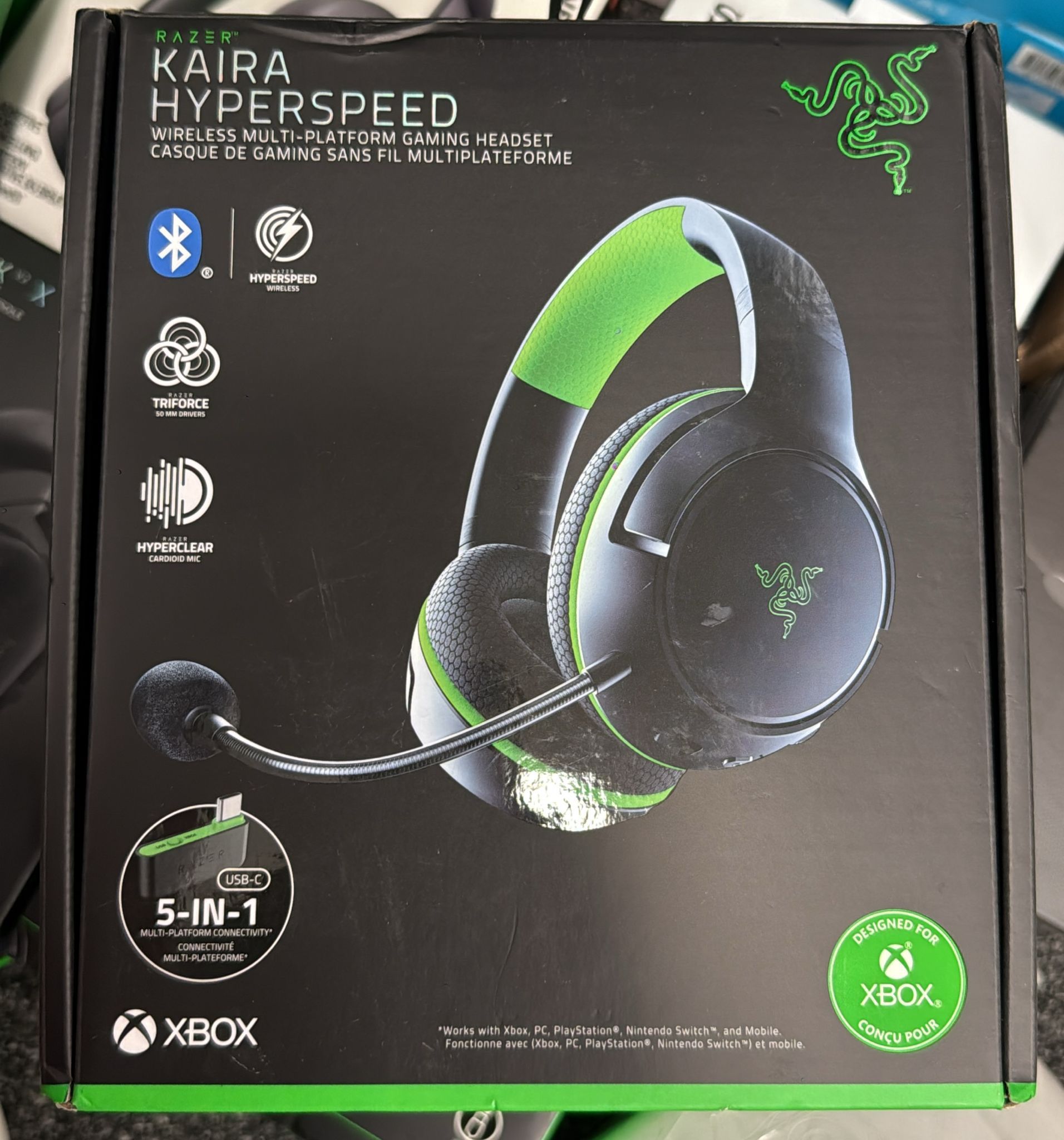 Razer HyperSpeed Over-Ear Wireless Gaming Headset, Black New, open box   $50 each   3pcs available