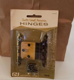 15 Pairs of Antique Brass Cabinet Hinges