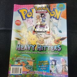 Pokemon Magazine With One Trading Cards