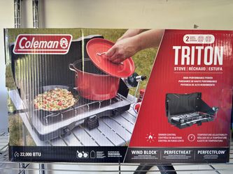 Coleman Triton 2-Burner Camping Stove – 22,000 BTU