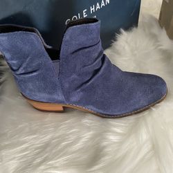 New Booties Suede Blue 6.5 $25