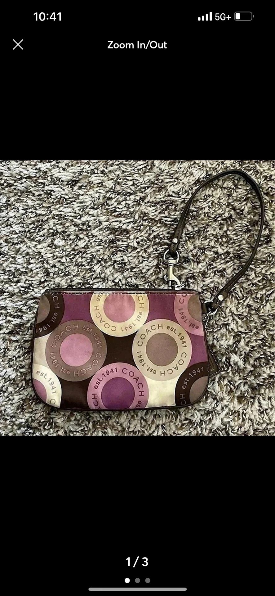 Womens Coach Wristlet Wallet