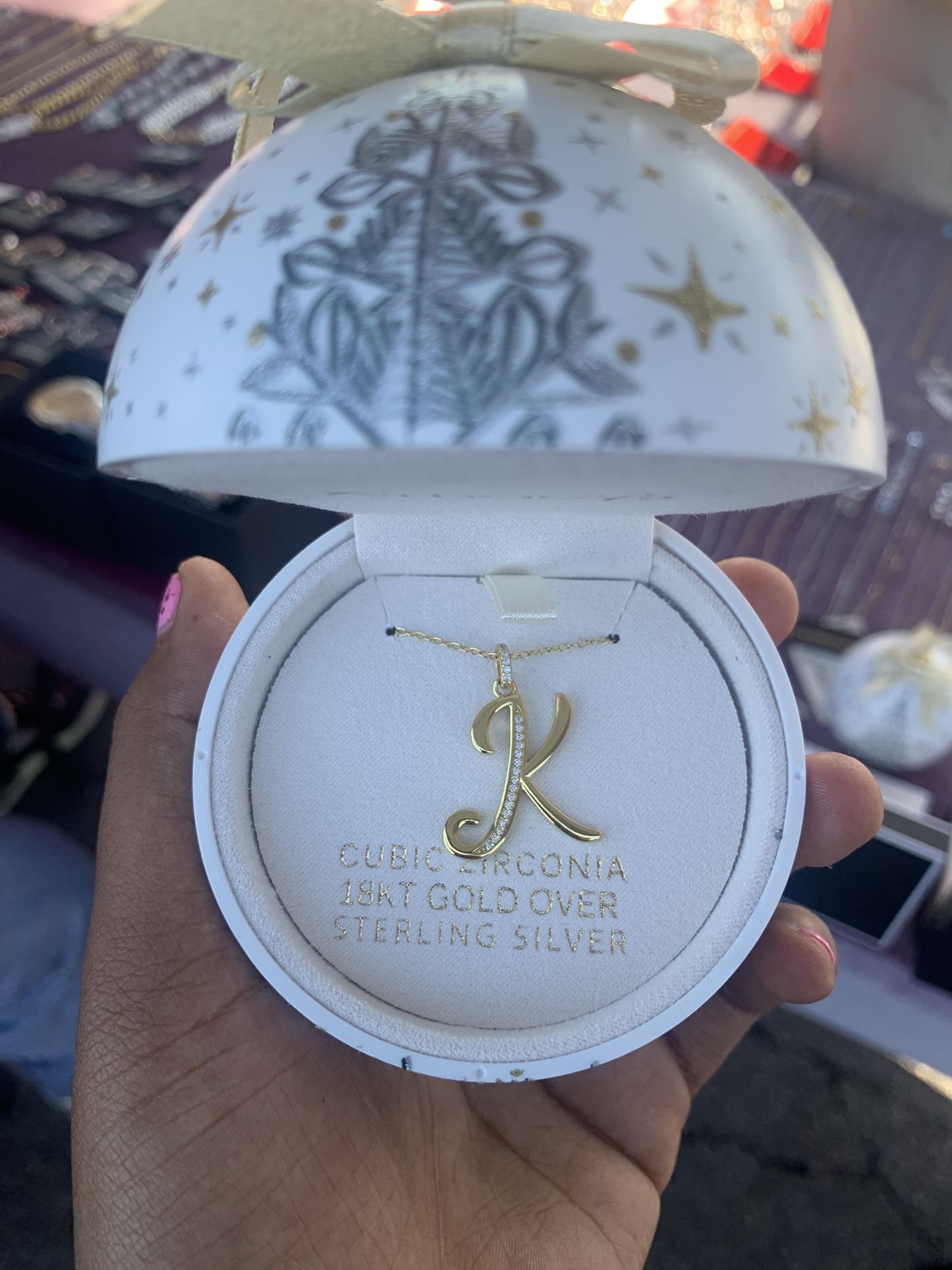 Stealing Silver Gold Plated Necklace 