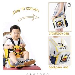B Duck Booster Seat/ Diaper Bag