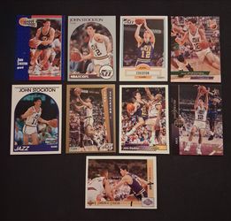 JOHN STOCKTON Basketball Card lot x9 HOF Utah Jazz