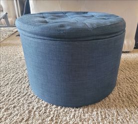 Round Ottoman with storage