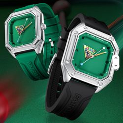 Mark Fairwhale Mens Pool Table Billiards Watch Quartz Rubber Strap 5580
